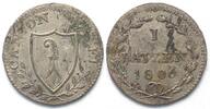 Schweiz - Basel BASEL 1 Batzen 1806 billon AU! -