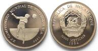 Mosambik MOZAMBIQUE - PATTERN 10000 Meticais 1994 SOCCER Cu-Ni Proof SCARCE! -