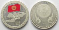 Kirgisistan KYRGYZSTAN 10 Som 2011 Independence, 20th Anniversary silver Proof RARE! -