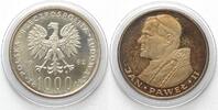 Polen POLAND 1000 Zlotych 1982 POPE JOHN PAUL II silver Proof RARE! -