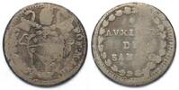 Vatikan PAPAL ROME Grosso 1787 A.XII PIUS VI silver F-VF -