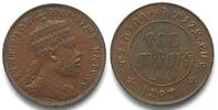 Äthiopien Matonya ETHIOPIA 1/100 Birr EE 1889 (1897) MENELIK II copper UNC-!!! -