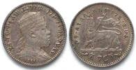 Äthiopien 1/20 Birr ETHIOPIA Gersh EE 1895 (1903) MENELIK II silver UNC! -
