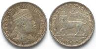 Äthiopien ETHIOPIA. 1/8 Birr EE 1887 (1895), Menelik II, silver, AU! -