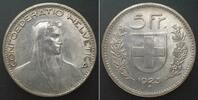 Schweiz SWITZERLAND. 5 Francs 1923 B, silver, UNC-! -