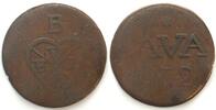 Niederländisch Indien - Java JAVA. Duit 1812, B above VEIC bale-mark copper -