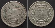 Tunesien TUNISIA 50 Centimes 1907 A silver XF! -