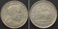 Äthiopien 1/20 Birr ETHIOPIA Gersh EE 1895 (1903) MENELIK II silver XF! -