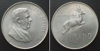 Südafrika SOUTH AFRICA Rand 1967 English VERWOERD silver UNC -