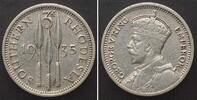 Südrhodesien SOUTHERN RHODESIA 3 Pence 1935 GEORGE V silver aXF -