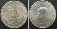 Tunesien TUNISIA 1 Dinar 1970 F.A.O. HABIB BOURGUIBA silver UNC -