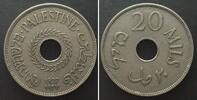 Palästina PALESTINE 20 Mils 1927 Cu-Ni aXF -