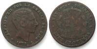 Spanien SPAIN 10 Centimos 1879 ALFONSO XII - CONTEMPORARY COUNTERFEIT - bronze VF -