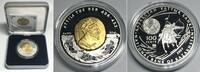 Kasachstan KAZAKHSTAN 100 Tenge 2009 ATTILA THE HUN silver Proof SCARCE! -