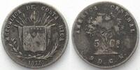 Costa Rica COSTA RICA 5 Centavos 1875 silver SCARCE! VF -