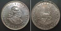 Südafrika SOUTH AFRICA 50 Cents 1964, Springbok, Jan van Riebeeck, silver, Proof -