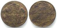 Deutsch-Ostafrika GERMAN EAST AFRICA 20 Heller 1916 T - TABORA bronze UNC-!!! -