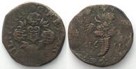 Italien - Neapel, Königreich NAPLES Tornese 1611 PHILIP III of SPAIN copper VF+ -
