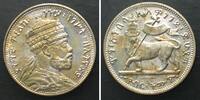 Äthiopien ETHIOPIA. MEDALLIC ISSUE 1/8 Birr EE 1887 (1895), Menelik II, Proof -