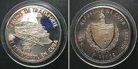 Kuba CUBA 5 Pesos 1983 Railways TRANSPORTATION silver Proof -