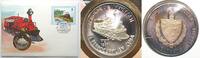 Kuba CUBA 5 Pesos 1983 Railways TRANSPORTATION silver Proof in First Day Cover -
