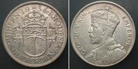 Südrhodesien SOUTHERN RHODESIA Halfcrown 1934 GEORGE V silver AU! -