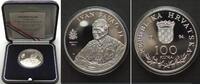 Kroatien CROATIA. 100 Kuna 1994, Pope John Paul II, silver, Proof -