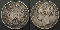 Indien Britisch BRITISH INDIA Rupee 1840 (b), 19 berries, VICTORIA, silver, VF-XF -