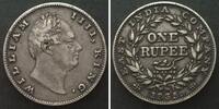 Indien Britisch BRITISH INDIA Rupee 1835 Calcutta WILLIAM IV thin lettering silver VF+ -