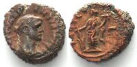 Roman Imperial DIOCLETIAN. Potin Tetradrachm of ALEXANDRIA, ETOVC Γ (Yr.3 = 286/287), Tyche, XF -