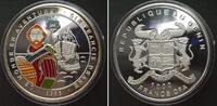 Benin BENIN 1000 Francs CFA 1996 Drake WORLD OF ADVENTURE silver 1oz COLORED -