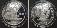 Afghanistan AFGHANISTAN 500 Afghanis 2000 Snow Leopard, silver, Proof -