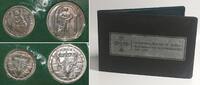 Portugal PORTUGAL Set 25 & 100 Escudos 1985 ALJUBARROTA BATTLE silver BU in folder -