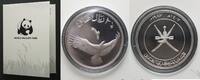 Oman OMAN 2-1/2 Omani Rial 1987 Verreaux's Eagle WWF silver Proof -