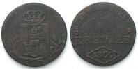 Würzburg, Grossherzogtum WURZBURG 3 Kreuzer 1809 FERDINAND of AUSTRIA billon VF -