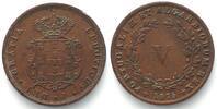 Portugal PORTUGAL 5 Reis 1875 LUIZ I copper XF -