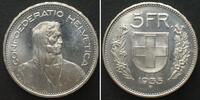 Schweiz SWITZERLAND - SPECIMEN 5 Francs 1935 B, silver, RARE! -