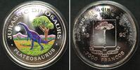 Äquatorialguinea EQUATORIAL GUINEA 7000 Francos 1993 Plateosaurus DINOSAURS silver COLORED -