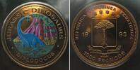 Äquatorialguinea EQUATORIAL GUINEA 1000 Francos 1993 Diplodocus DINOSAURS Cu-Ni COLORED -