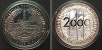 Laos LAO 5000 Kip 2000 MILLENNIUM silver Proof SCARCE! -