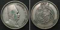Ägypten EGYPT 5 Piastres 1923 FUAD I silver XF! -