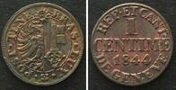 Schweiz - Genf Swiss GENEVA 1 Centime 1844 copper UNC! -