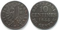 Schweiz - Genf Swiss GENEVA 10 Centimes 1844 billon KEY DATE! XF -