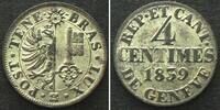 Schweiz - Genf Swiss GENEVA 4 Centimes 1839 billon UNC!!! -