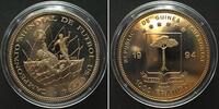 Äquatorialguinea EQUATORIAL GUINEA 1000 Francs 1994 SOCCER WORLD CUP Cu-Ni SCARCE! -