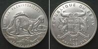 Benin BENIN 200 Francs 1994 Prehistoric Animals ACANTHOPHOLIS Ni plated steel SCARCE! -
