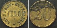 Deutschland - Marken und Zeichen GERMAN PRIVATE NOTGELD. BERLIN 20 Pfennig ND, MOLKEREI KOSTHALLE, brass RRR! -