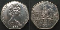 Insel Man ISLE OF MAN 50 Pence 1982 AB, CHRISTMAS Cu-Ni UNC -