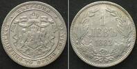 Bulgarien BULGARIA Lev 1882 ALEXANDER I silver aXF -
