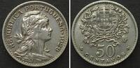 Portugal PORTUGAL 50 Centavos 1929 Cu-Ni XF! -